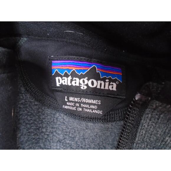 Patagonia Performance Better Sweater Mens Large Gray Black 1/4 Zip Jacket 25980 - Picture 3 of 11